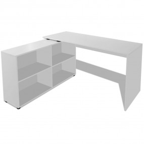 Office Desk White Engineered Wood Standard