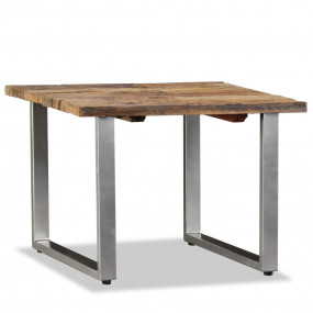 Coffee Table Multicolored Solid Reclaimed Wood and Wrou...
