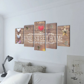Canvas Painting Multicolored Canvas, Wood 39.4 x 19.7 i...