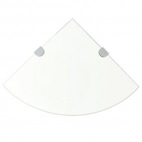 Floating Shelf Clear Tempered Glass 13.8 in Wall mounti...