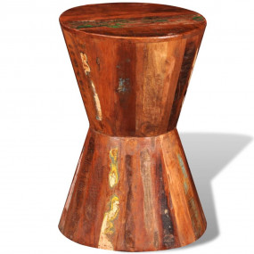 Stool multi-shade reclaimed wood Reclaimed solid wood C...