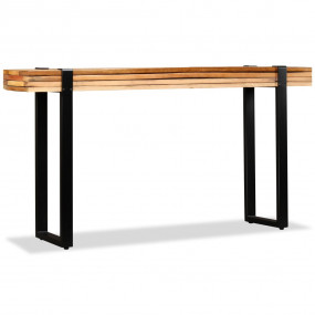 Console Table Multicolored Solid reclaimed wood, Cast i...