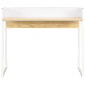 Desk White and Oak Engineered wood, Powder-coated steel