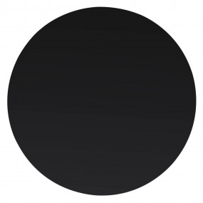 Table Top Black Tempered Glass 23.6 in Diameter Heat-re...