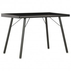 Desk Black Engineered wood Compact Durable Desk Rectang...