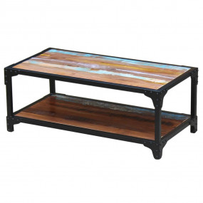 Coffee Table Multicolored Solid reclaimed wood, steel f...