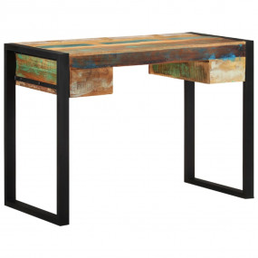 Desk Multicolor Solid reclaimed wood, steel Medium Comp...