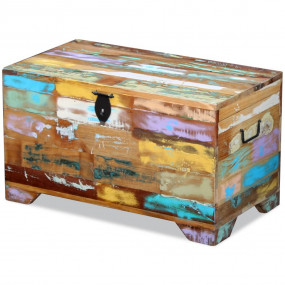 Storage Chest Multicolor Solid Reclaimed Wood