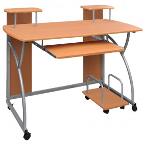 Computer Desk Brown Engineered Wood Medium Computer Des...