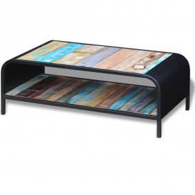 Coffee Table Multicolor Solid Reclaimed Wood Standard R...
