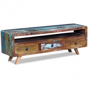 TV Cabinet Multicolor Solid reclaimed wood Medium TV Ca...