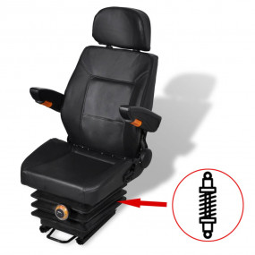 Tractor Seat Black Steel Universal fit for tractors