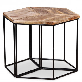 Coffee Table Mango wood Solid mango wood, Iron Medium M...