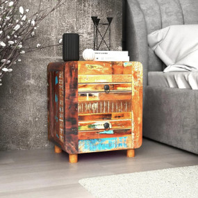 Storage Cabinet Varied/Multicolor Reclaimed wood Medium