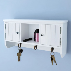 Cabinet Antique White MDF, Steel Compact Cabinet Rectan...