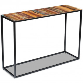 Console Table Multicolored Reclaimed wood Medium Decora...