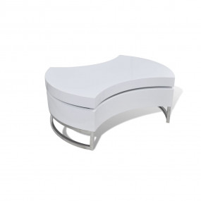Coffee Table High gloss white MDF, Stainless Steel Comp...
