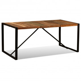 Dining Table Multicolored Reclaimed Wood 70.9 in Durabl...