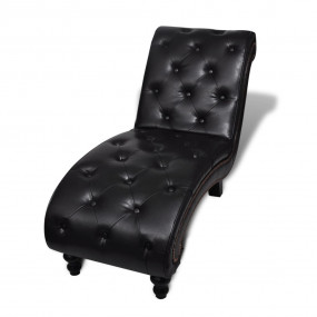 Armchair Brown Faux Leather, Wood Medium Ergonomic