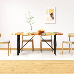 Dining Table Different shades of brown with multicolore...