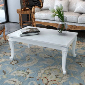High Gloss Coffee Table High gloss white MDF, Plastic M...