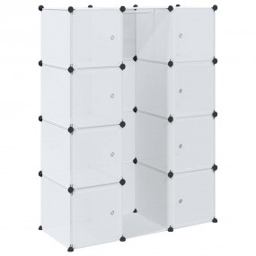 Modular Storage White Plastic and chromed steel wire Me...