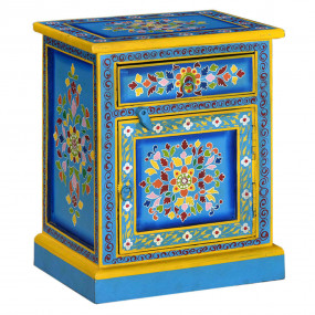 Bedside Cabinet Turquoise, Yellow, Multicolor Solid Man...