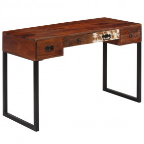 Desk Brown Solid Sheesham Wood Standard Desk Rectangula...