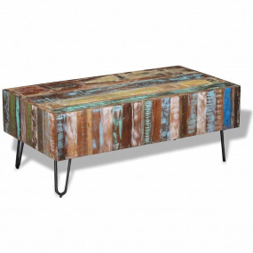 Coffee Table Multicolor Solid reclaimed wood and iron M...