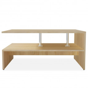 Coffee Table Oak Engineered Wood Medium Modern Coffee T...