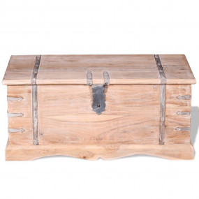 Storage Chest Brown Solid Acacia wood Medium Storage Ch...
