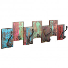Coat Rack Multicolored Solid reclaimed wood Standard Ho...