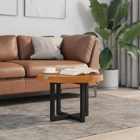 Coffee Table Multicolor Solid Teak Wood, Mango Wood, Re...