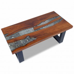 Coffee Table Multicolored Solid teak and mango wood wit...