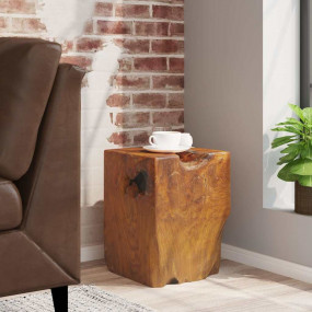 Stool Brown Solid teak wood Medium-sized Statement Piec...