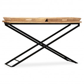 Console Table Brown Solid mango wood Large Detachable