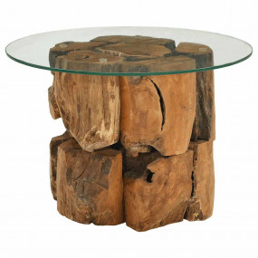 Coffee Table Brown Solid teak driftwood Medium Coffee T...