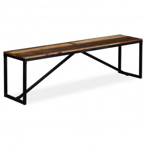 Bench Varies Solid reclaimed wood and steel 63.0 x 13.8...