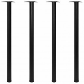 Table Leg Set of 4 Black Iron Extra Tall Adjustable Fee...