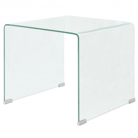 Coffee Table Clear Tempered safety glass Small Modern