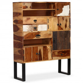 Sideboard Brown Solid Sheesham Wood 39.4x11.8x51.2 in S...