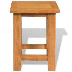 End Table Brown Solid Oak Wood Compact Durable End Tabl...