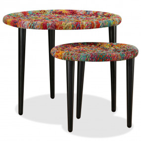 Coffee Table Set of 2 Multicolor