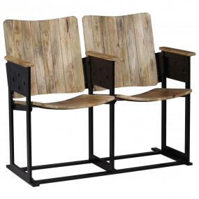 Bench Mango Wood Solid mango wood, Steel Medium Ergonom...