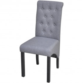 Dining Chair Set of 2 Dark Gray Wooden frame Standard D...