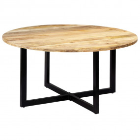 Dining Table Brown Solid mango wood Large Durable Dinin...