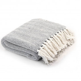 Throw Grey 100% Cotton 86.6 x 98.4 in Light Weight Thro...