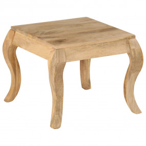 End Table White washed Solid mango wood Durable End Tab...