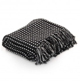 Throw Black and White 100% Cotton 63.0 x 82.7 in Lightw...