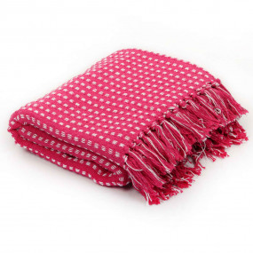 Throw Pink 100% cotton 86.6 x 98.4 in Throw Blanket Rec...